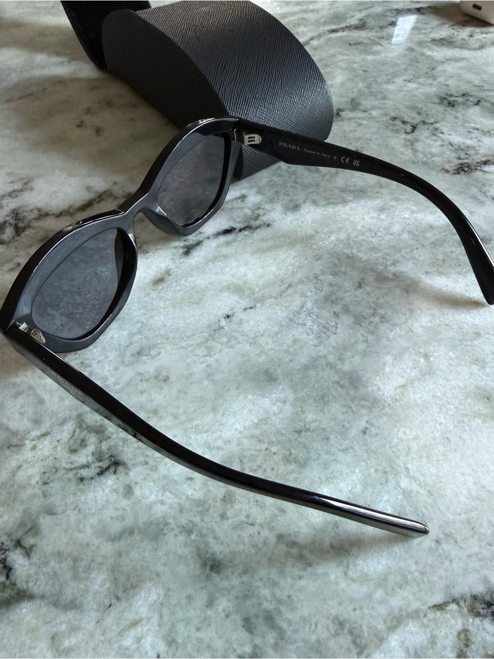 Prada Black Cat-Eye Sunglasses with Dark Lenses PR A02S - Picture 4 of 5